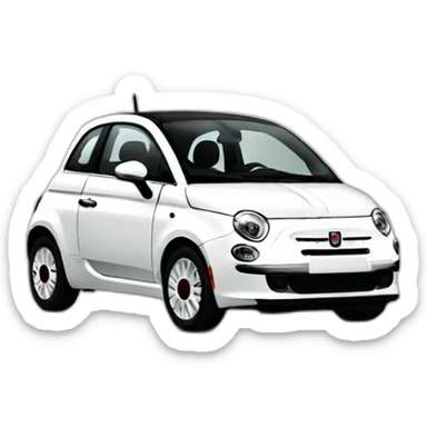 Fiat 500 2014 white sticker