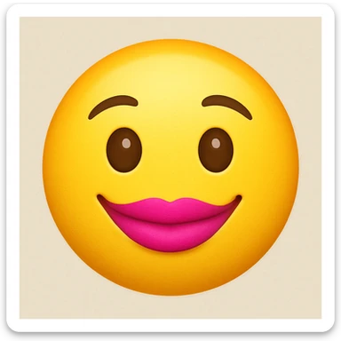 pink lipstick emoji sticker