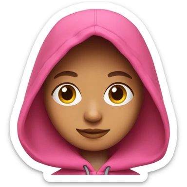 Pink hoodie sticker