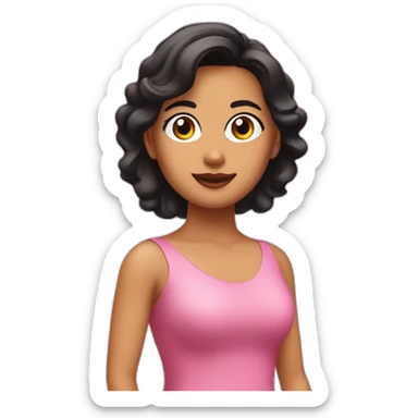 Gisel campos in a pink dress sticker