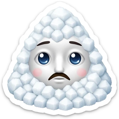 nose with a pile of salt sticker