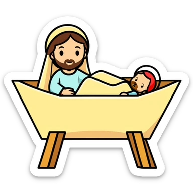 Jesus na manjedoura  sticker