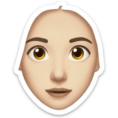 Alana Haim slanted eyes brown hair sticker