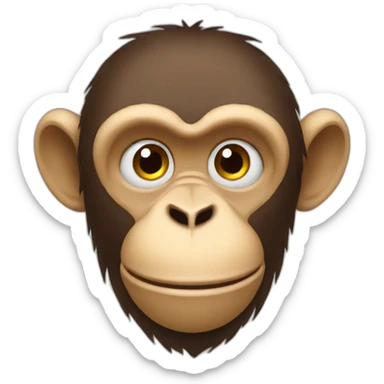 A dumb monkey sticker