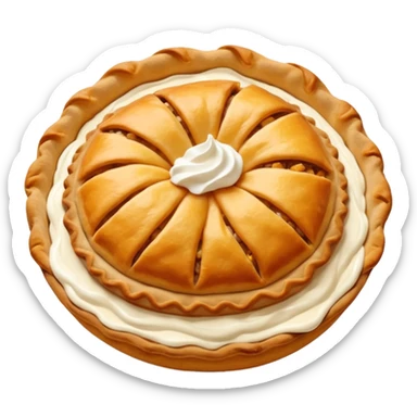 Karelian pasty with cream on top r sticker