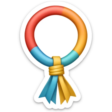 crea la imagen de un lazo de hilo caotico a uno sencillo sticker