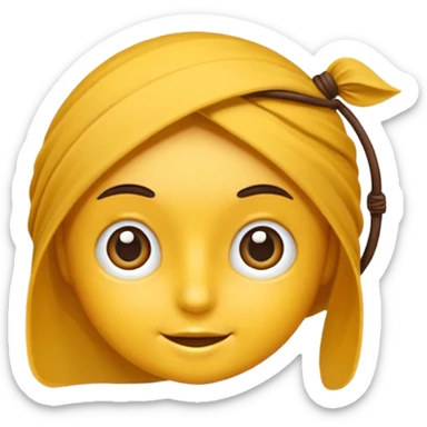 آزمونی  یک پسر که موهای مسکی با چشمانی مشکی sticker