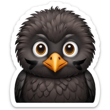Un bebe oiseau mignon noir sticker