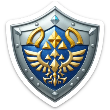 glitter shield Hylian sticker