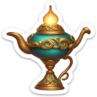 Geenie and the magic lamp sticker