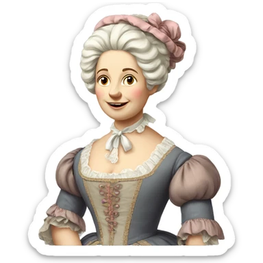 18th century Swiss lady in dress sticker