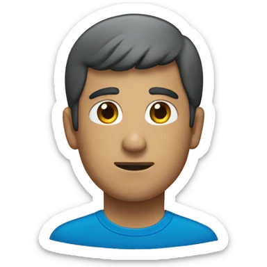 blue shirt saying italia sticker