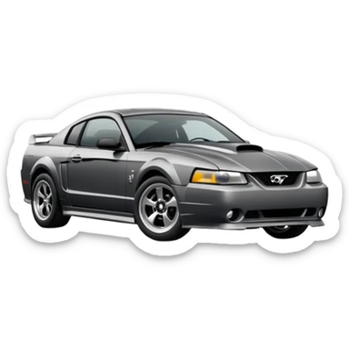 Dark Grey 2003 mustang gt emoji sticker