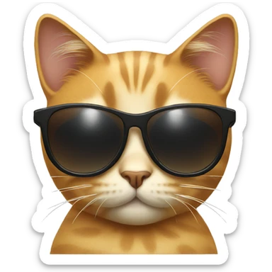 Cat with sunglasses sticker
