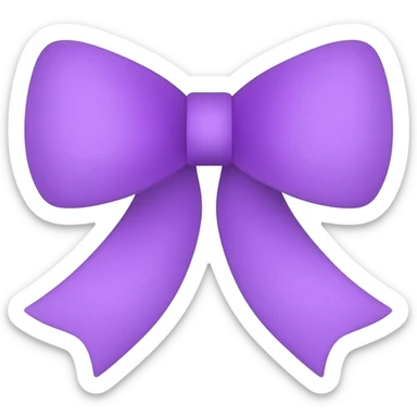 purple bow sticker