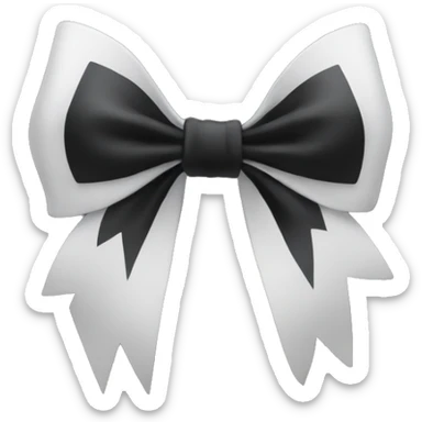 Black coquette bow with only back in it and no other colour  sticker