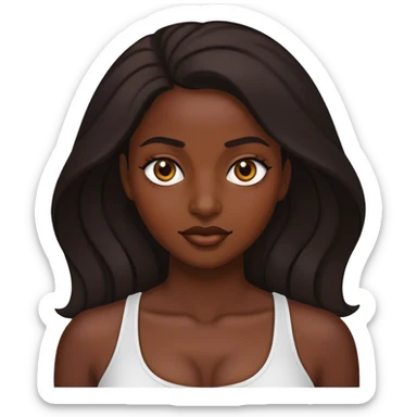 portrait of dark-skinned woman sticker