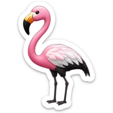 flamingo in a tux sticker