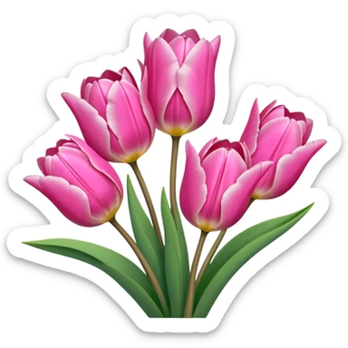 Pink tulips sticker