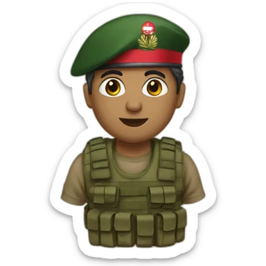 Lebanon soldire sticker