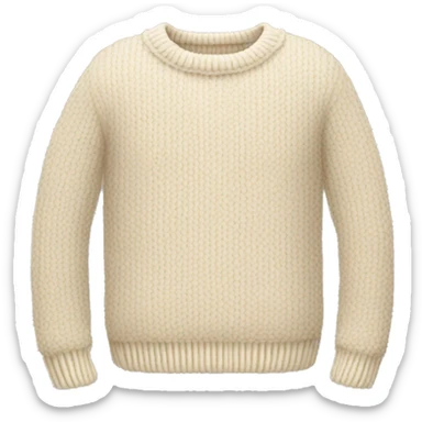 Cream knit sweater sticker