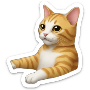 cat in a lambo sticker