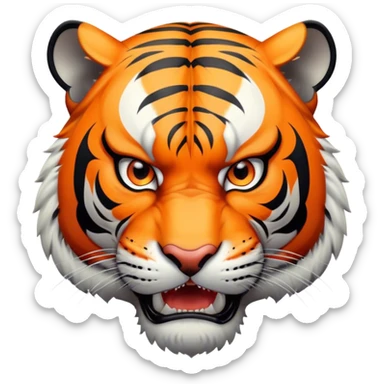 ANGRY Tiger body sticker
