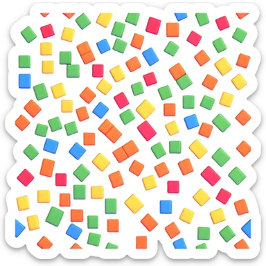 colorful building blocks for children sticker