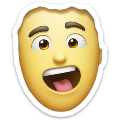 Persons head popping outside of toilet funny sticker