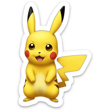 pikachu BLACK sticker