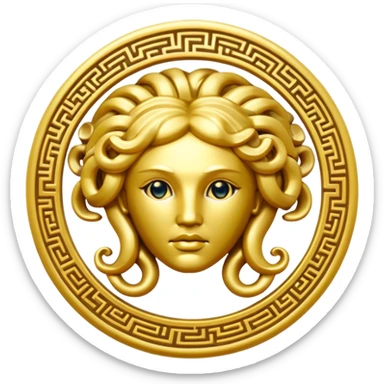 Make me a Versace Medusa logo emoji  sticker