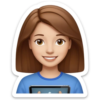 No she is white and she hold a ipadnooooo sticker