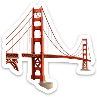 Cinematic Realistic Golden Gate Bridge Emoji sticker