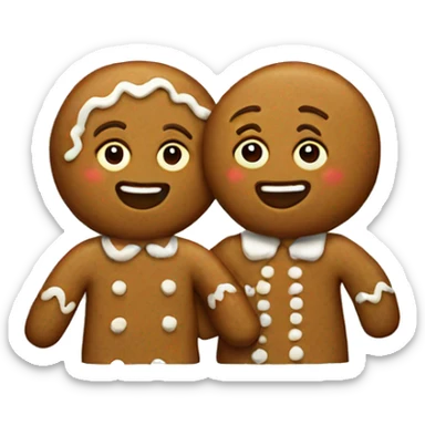 Gingerbread couple sticker