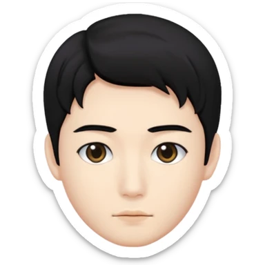 portrait of man, Kpop style sticker