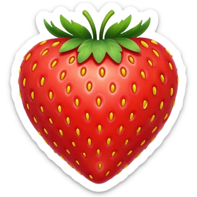 Strawberry-Heart shaped like a heart sticker