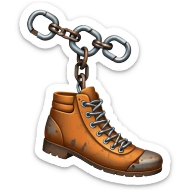prisoner chain attached to the ankle sticker