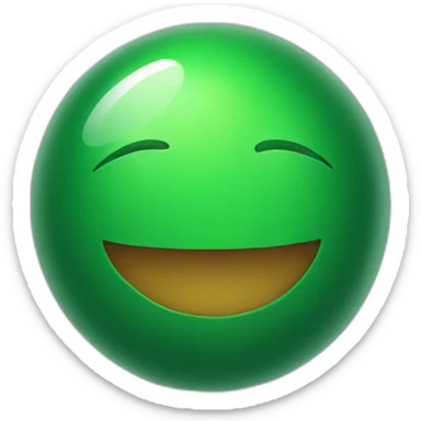 modern green sphere sticker