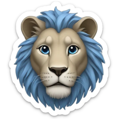Blue lion Song sticker