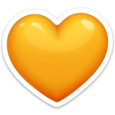 Orangish yellow heart  sticker