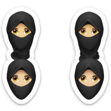 Women niqab sticker