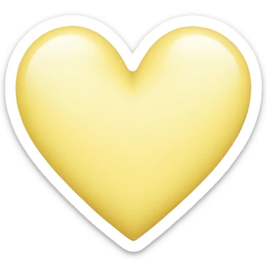 pastel yellow heart sticker