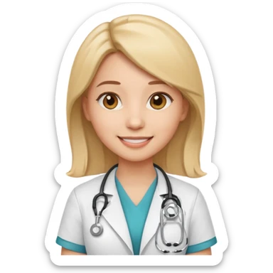 young female doctor emoji sticker
