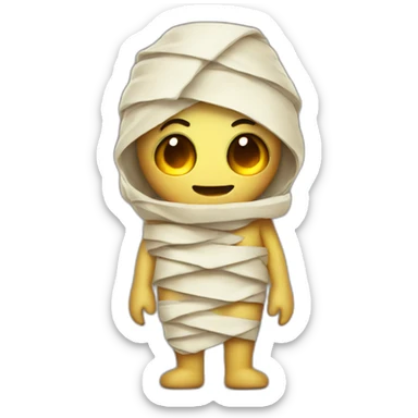 cute halloween mummy sticker