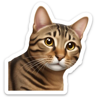 Brown tabby cat  sticker