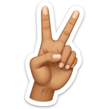 Signe de main en forme de pistolet de face point vers le ciel  sticker