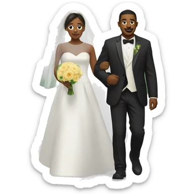 Walking down the isle sticker