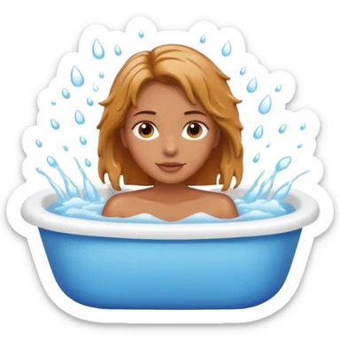 Woman bathing sticker