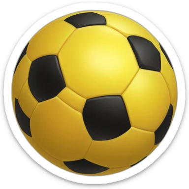 Yellow soccer ball  sticker
