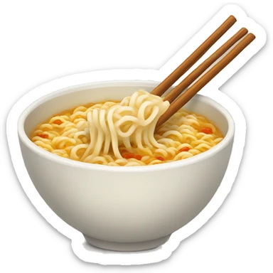 bowl with ramen  sticker
